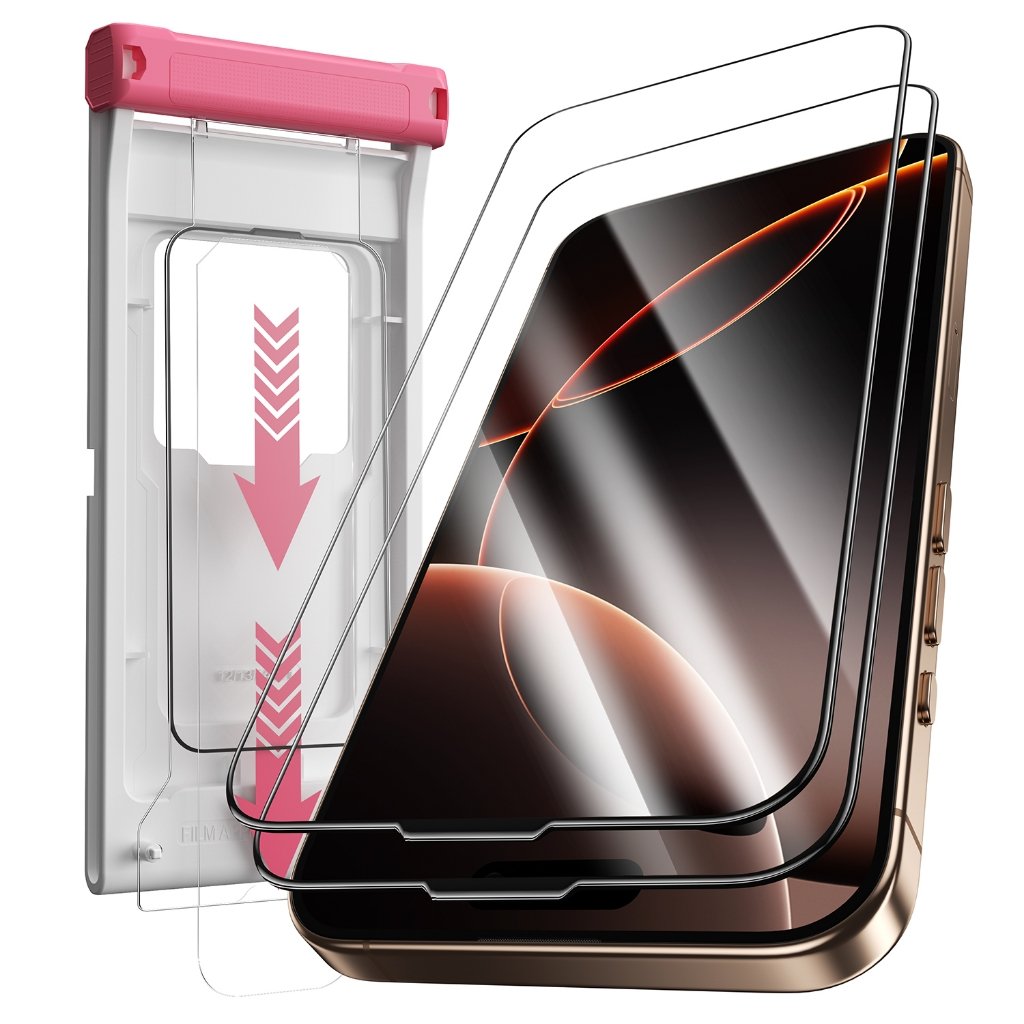 Hoerrye for iPhone 17 Pro Max Privacy Screen Protector - [Anti Spy] [Easy Installation] Case Friendly, Tempered Glass 9H Hardness Shatterproof, Anti Fingerprint, Bubble Free, 2 Pack product image