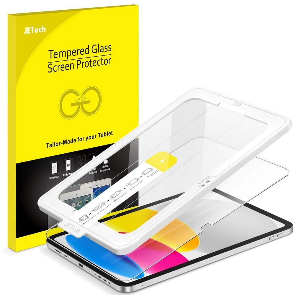 JETech Screen Protector for iPad (A16) 11th/10th Generation (2025/2022), 9H Tempered Glass Film, HD Clear, 2-Pack product image