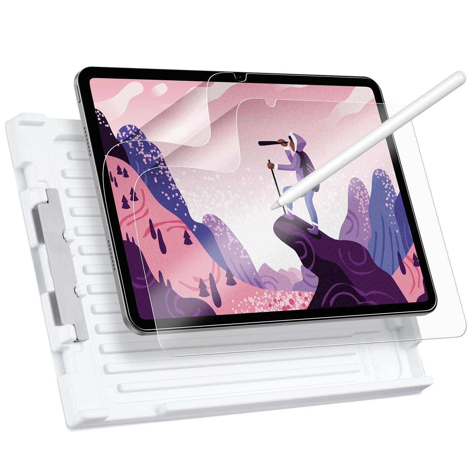 ESR 2 Pack Paper-Feel Screen Protectors for iPad A16 11th/10th Generation (11 Inch/10.9, 2025/2022), Write and Draw Like on Paper, 9H Tempered Glass, Matte Writing Film with Alignment Frame,Anti-Glare product image