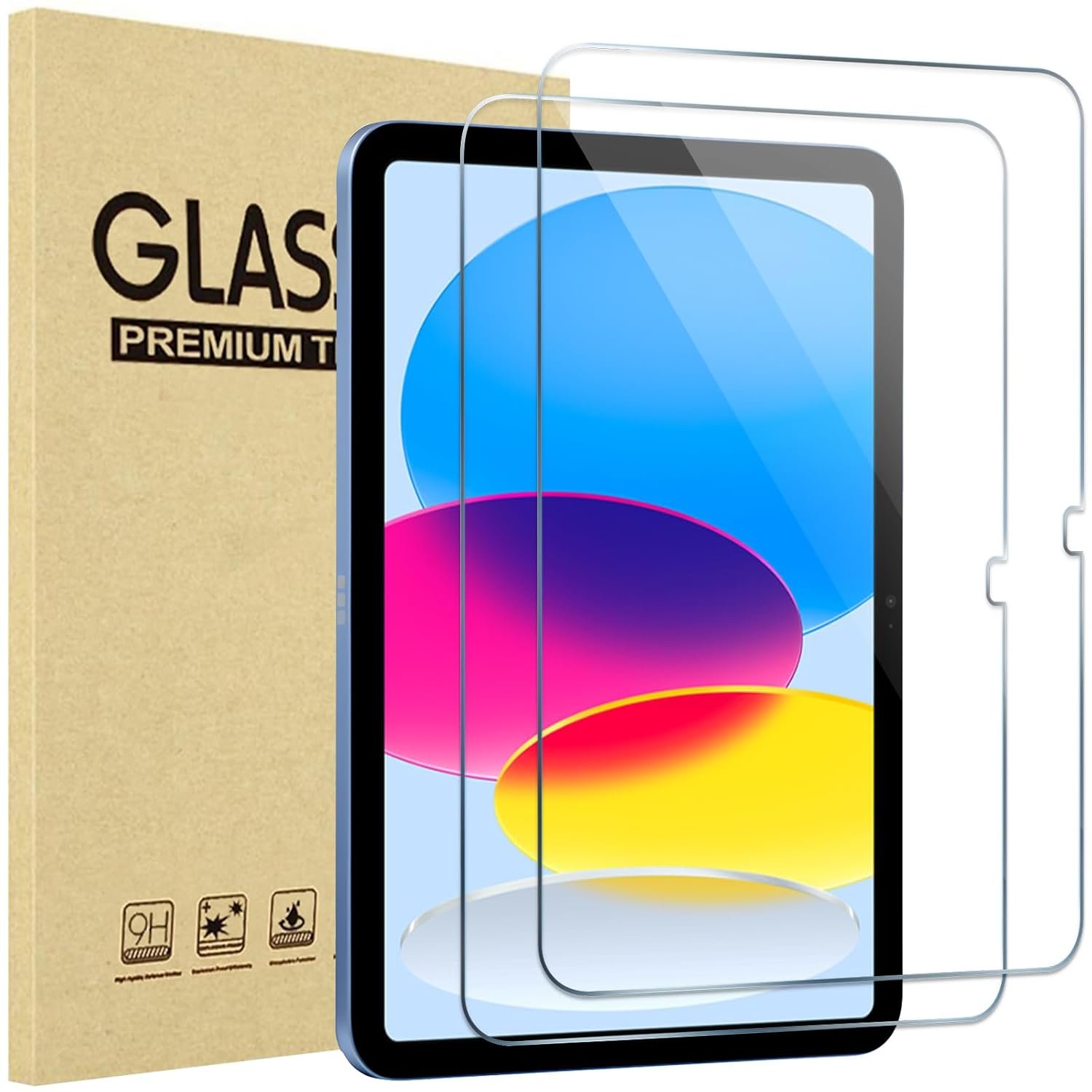 ProCase 2 Pack Screen Protector for iPad A16 2025 11th/10th 2022 Generation (11-inch/10.9), Tempered Glass Film Guard -Clear product image