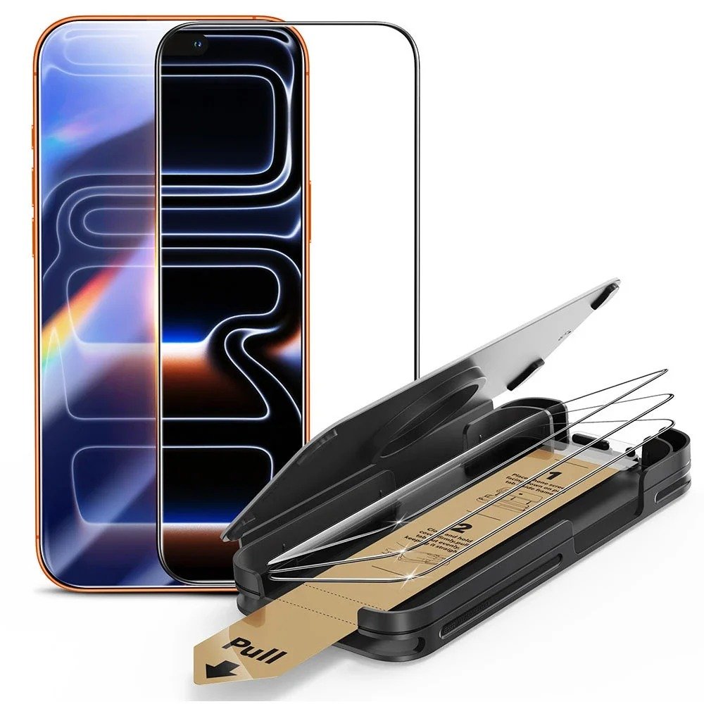 ESR 3 Pack for iPhone 17/ iPhone 16 Pro Screen Protector, Military-Grade Shatterproof, 9H Hardness, Full Coverage Tempered Glass with Ultra Fit Tray product image