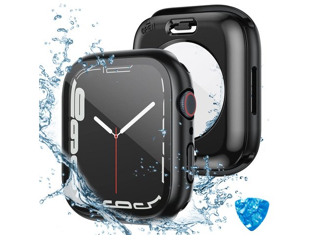 Tensea (2-in-1 for Apple Watch Screen Protector Case Series 11 10 SE 9 8 7 6 5 4, Waterproof Protective PC Face Cover Built-in Privacy Tempered Glass Film for iWatch 46mm 45mm 44mm 42mm 41mm 40mm product image