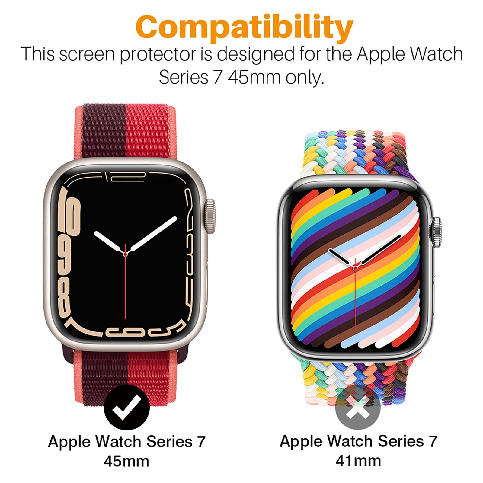 LK 6 Pack Screen Protector Compatible with Apple Watch Series 9/8/7 45mm [New Version] Anti-Scratch, Bubble-free, HD Transparent Self-Healing Flexible TPU Film product image