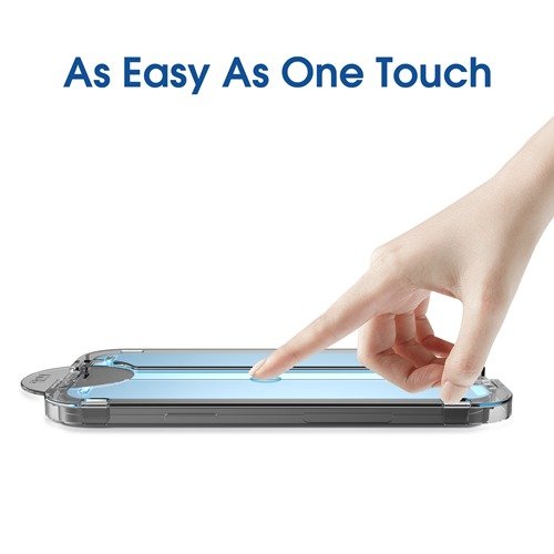 amFilm OneTouch 2+2 Pack for iPhone 15 6.1 inch: Screen Protector + Camera Lens Protector, Auto-Alignment Kit, 9H Tempered Glass, Case Friendly product image