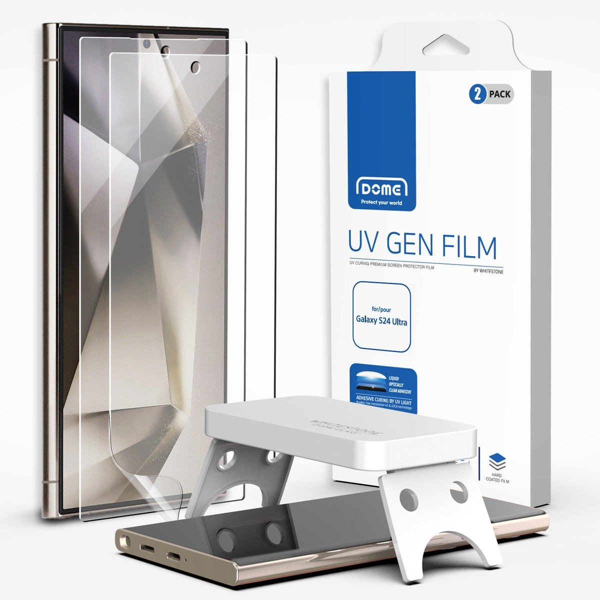 Whitestone DOME GLASS UV Gen Film Screen Protector for Samsung Galaxy S24 Ultra [2 Pack] product image