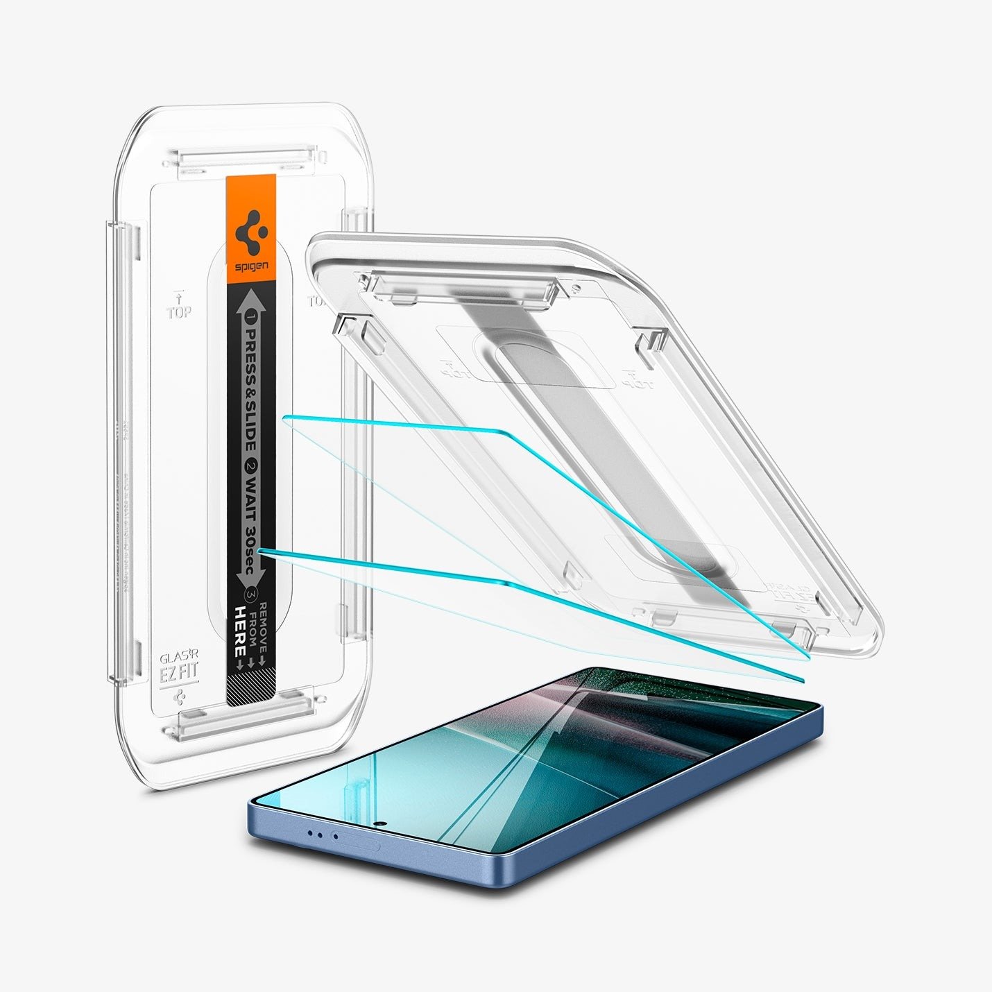 Spigen Tempered Glass Screen Protector [GlasTR EZ FIT] designed for Galaxy S25 (2 Pack) [Case Friendly] product image