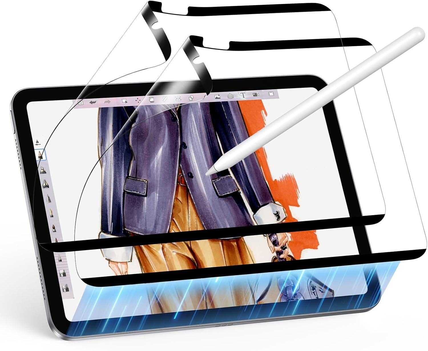 ESR 2 Pack Paper-Feel Magnetic Screen Protector for iPad 11/10th Generation A16 (11/10.9 Inch, 2025/2022), Write and Draw Like on Paper, Detachable and Reusable, Compatible with Tempered Film, Matte product image