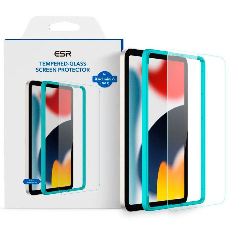 ESR Tempered Glass Screen Protector for iPad mini 7 (A17 Pro 2024) and iPad mini 6 (2021) 8.3 inch, 2-Pack with Alignment Frame product image