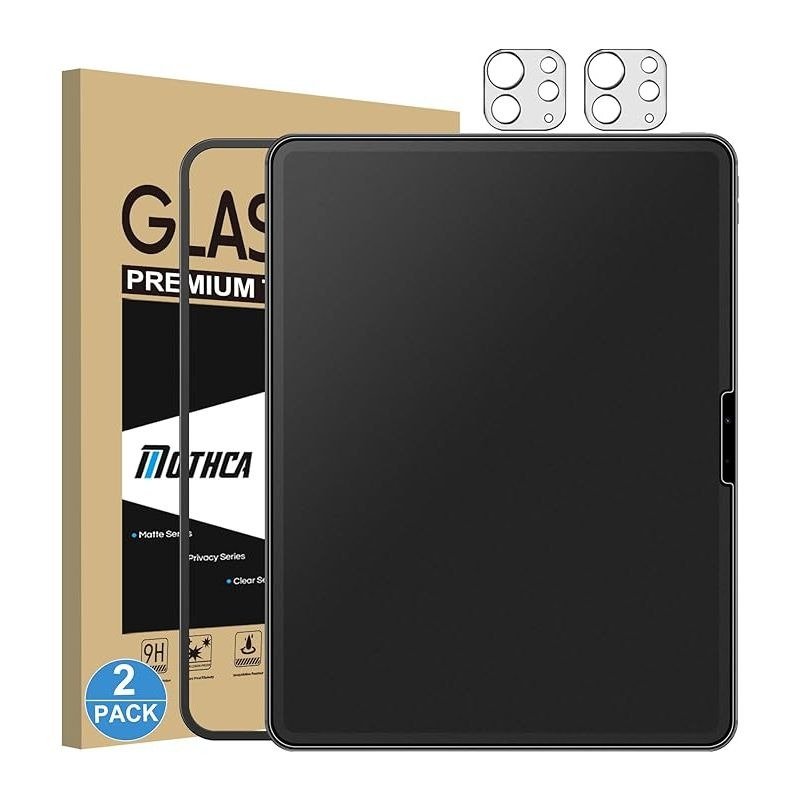 Mothca Matte Screen Protector for iPad mini 7th Gen (A17 Pro 2024) and iPad mini 6th Gen (2021) 8.3 inch, Anti-Glare Tempered Glass 2-Pack with Alignment Frame product image