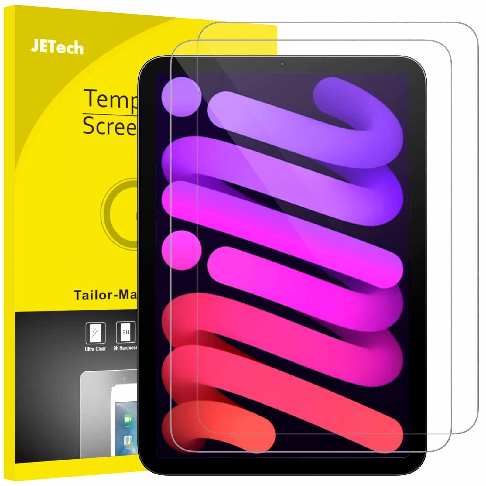 JETech Screen Protector for iPad mini 6th Gen (2021) and iPad mini 7th Gen A17 Pro (2024) 8.3 inch, Tempered Glass 2-Pack product image
