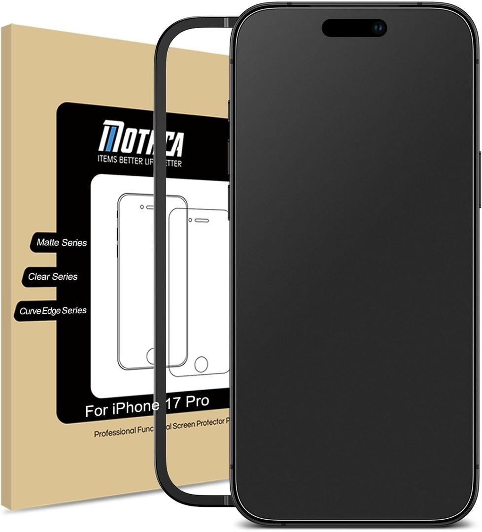 Mothca Matte Glass Screen Protector for iPhone 17 / iPhone 16 Pro (6.3 inch), Anti-Glare & Anti-Fingerprint product image