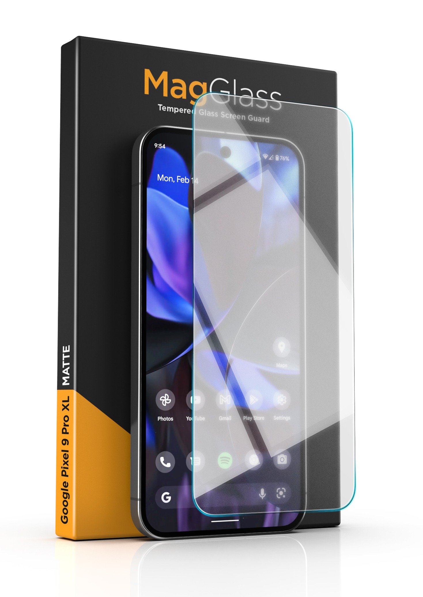 magglass Matte Screen Protector for Google Pixel 9 Pro XL, Anti-Glare Tempered Glass with Alignment Applicator product image