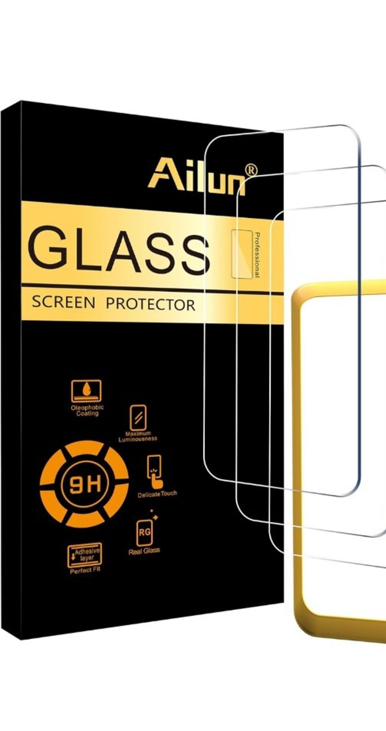 Ailun Tempered Glass Screen Protector for iPhone 15, 3-Pack product image