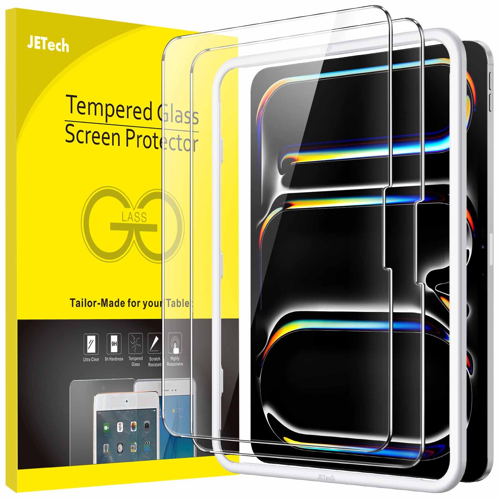 JETech Tempered Glass Screen Protector 2-Pack for iPad Pro 11-inch M4 (2024) product image