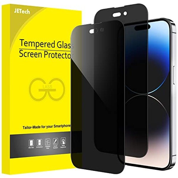 JETech Privacy Screen Protector for iPhone 14 Pro Max 6.7-Inch, Anti-Spy Tempered Glass Film, 2-Pack product image