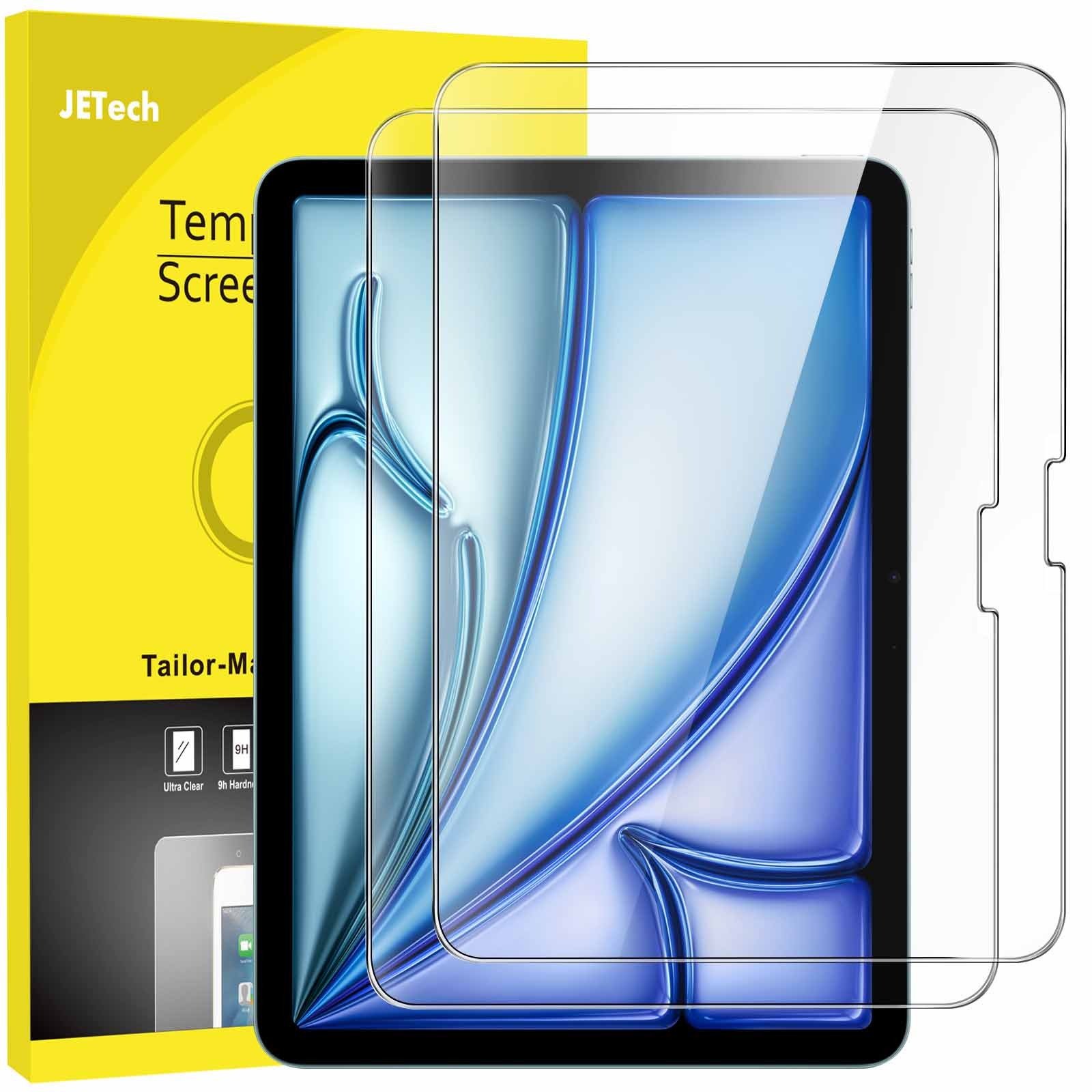 JETech Screen Protector for iPad Air 11-Inch M3/M2 (2025/2024), 9H Tempered Glass Film, HD Clear, 2-Pack product image