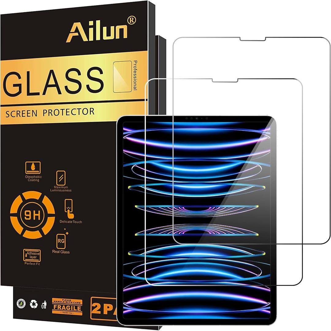 Ailun Screen Protector for iPad Air 11 Inch 2025/2024 [7/6th Generation M3/M2], Tempered Glass, Face ID Apple Pencil Compatible, 2 Pack product image