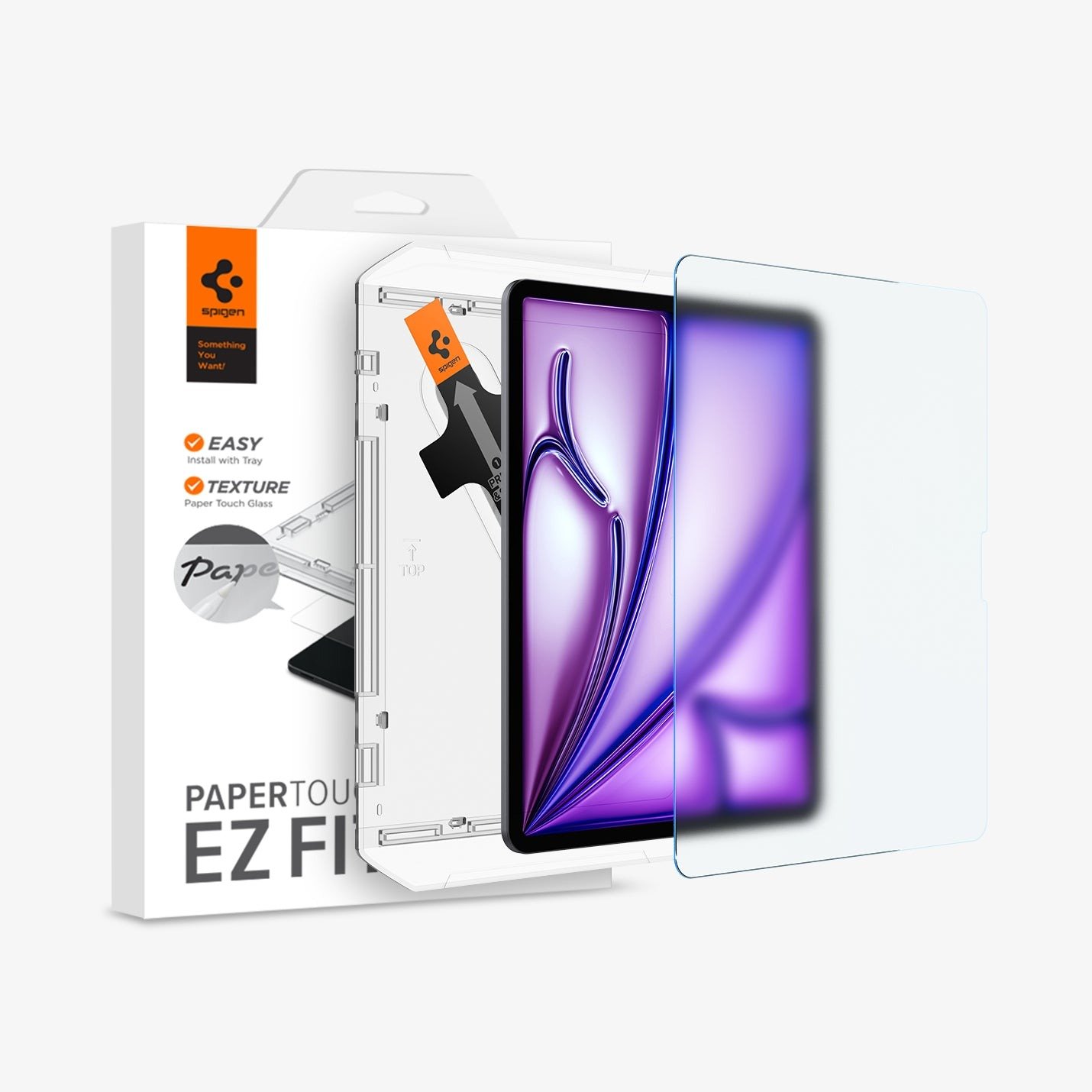Spigen PaperTouch EZ Fit Matte Tempered Glass Screen Protector for iPad Air 13 inch M2 (2024) / M3 (2025) product image