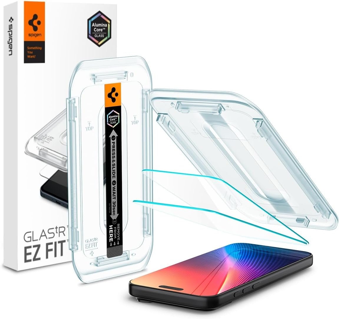 Spigen GlasTR EZ Fit Tempered Glass Screen Protector for iPhone 17 Pro Max, 2-Pack product image