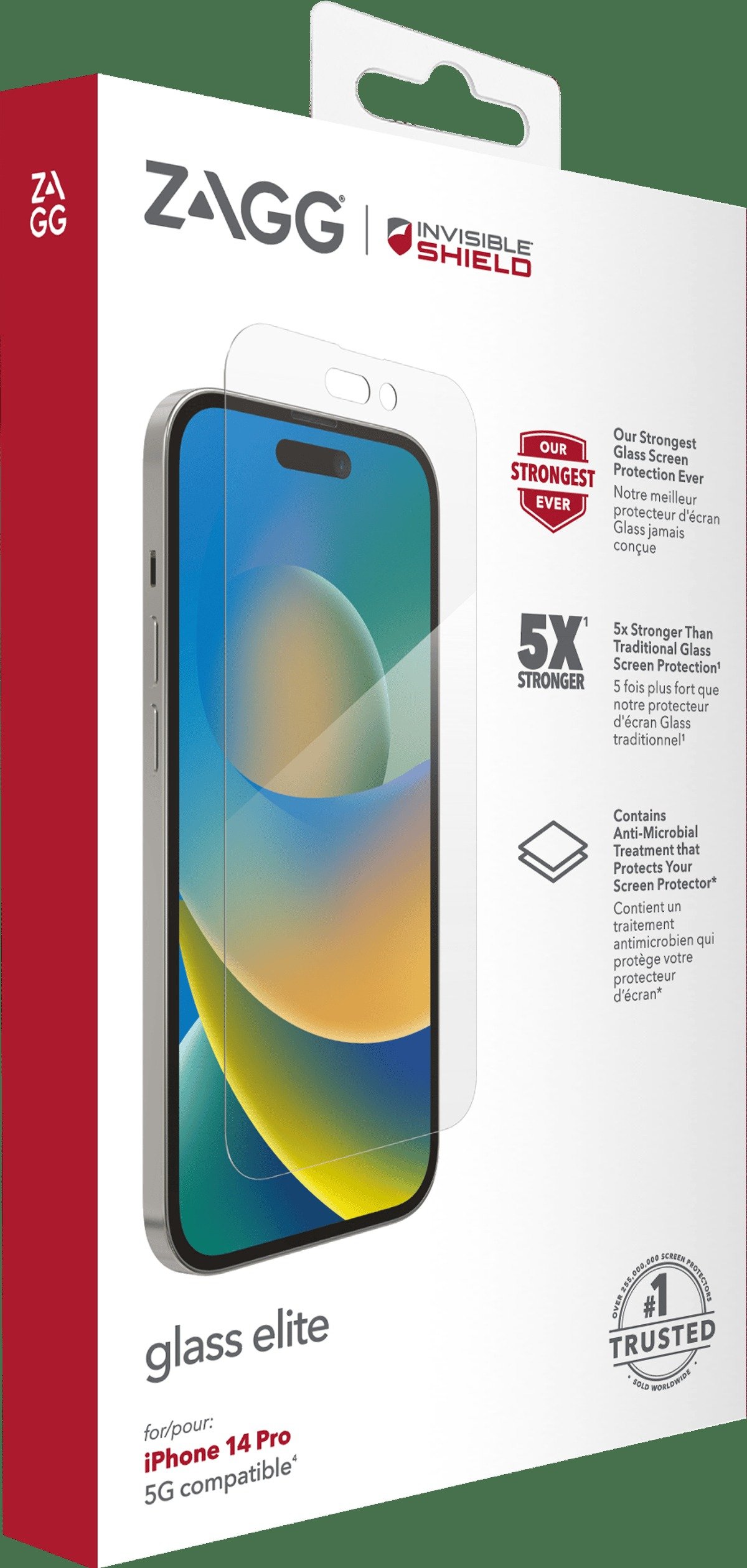ZAGG Glass Elite Tempered Glass Screen Protector for iPhone 14 Pro product image