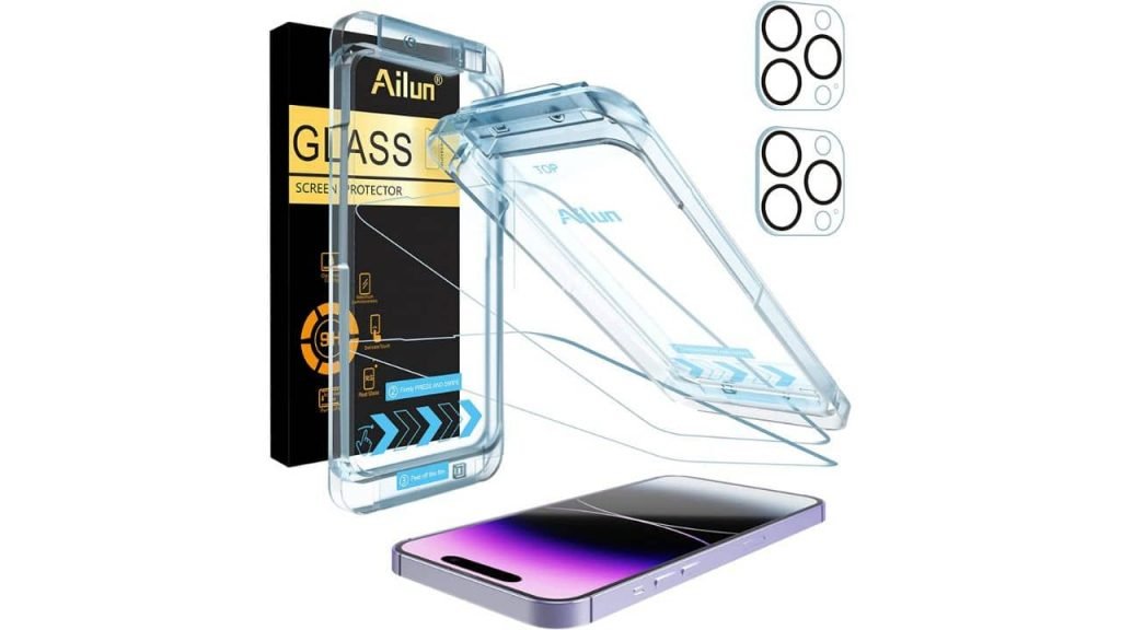 Ailun 3-Pack Screen Protector + 3-Pack Camera Lens Protector for iPhone 14 Pro product image