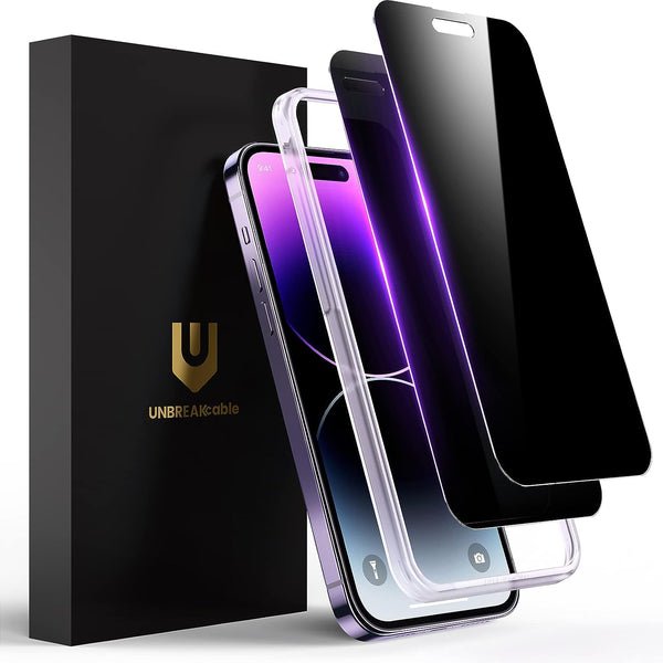 UNBREAKcable Privacy Tempered Glass Screen Protector for iPhone 14 Pro, 2-Pack product image