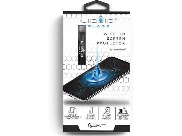 LIQUID GLASS Screen Protector for All Smartphones Tablets and Watches Scratch and Shatter Resistant Wipe On Nano Protection for Up To 4 Devices - Bottle product image