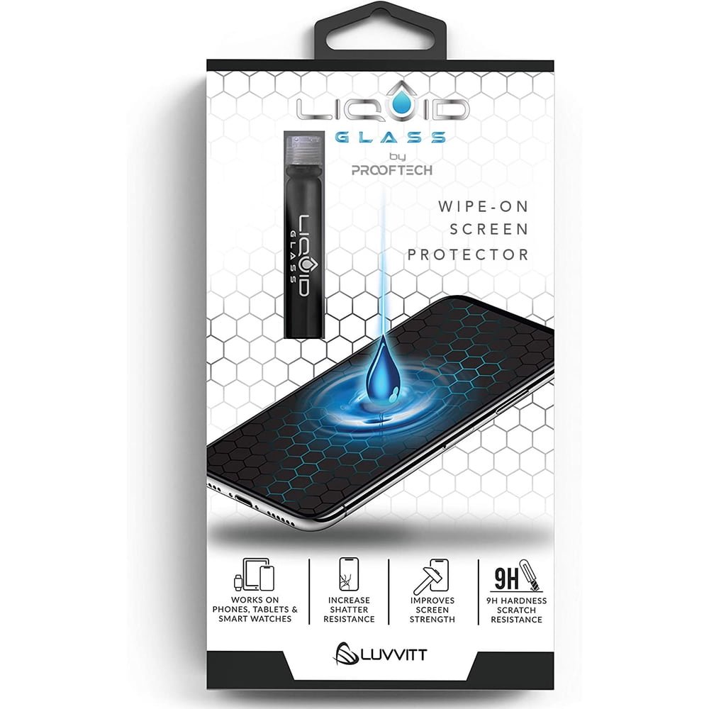 LIQUID GLASS Screen Protector Wipe On Scratch and Shatter Resistant Nano Protection for All Phones Tablets Smart Watches - Universal (New and Advanced) product image