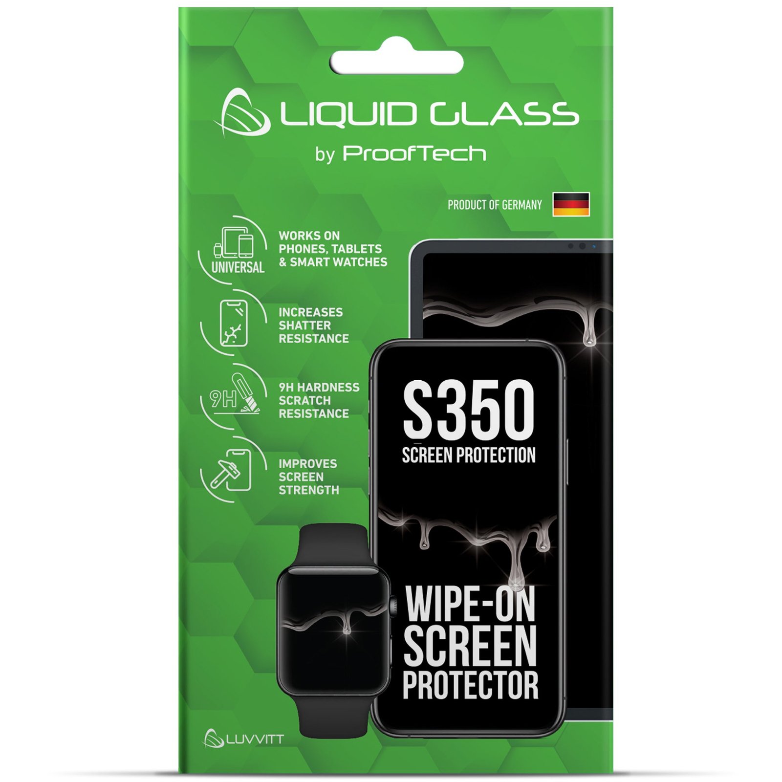 LUVVITT Liquid Glass Screen Protector With $350 Screen Protection for All Smartphones Tablets and Watches - Universal Fit product image