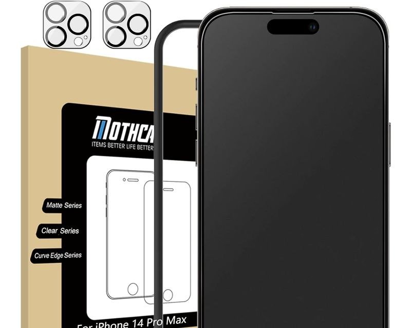 Mothca Matte Privacy Screen Protector for iPhone 14 Pro Max 6.7-inch with Alignment Sticker, Anti-Spy Anti-Glare Full Coverage Tempered Glass Anti-Fingerprint Shield Smooth & No Dark, Easy to Install product image