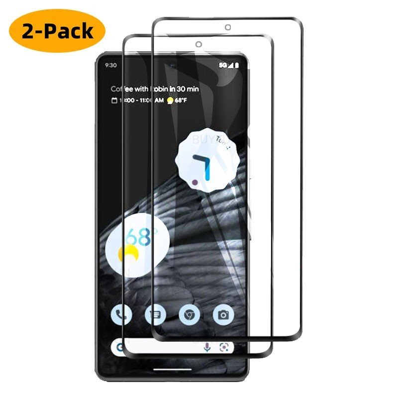 JZG 2 Pack Screen Protector for Google Pixel 7 Pro (Tempered Glass), Fingerprint Unlock, Anti-Shock, Bubble Free, Case Friendly product image