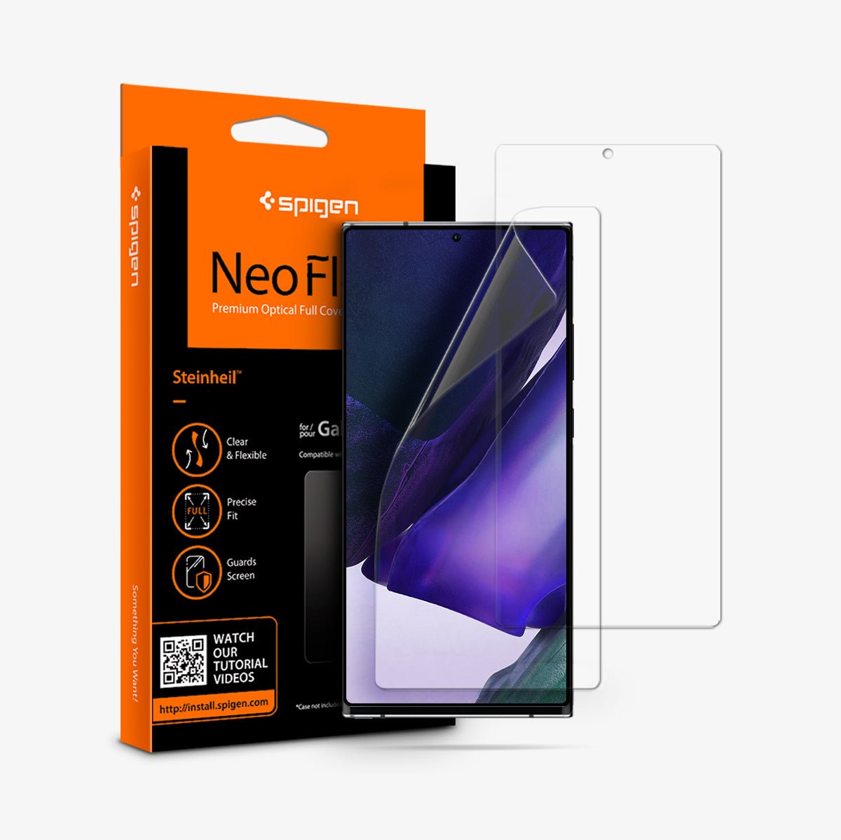 Spigen NeoFlex [2 Pack] Screen Protector for Samsung Galaxy Note 20 Ultra, TPU Film, Full Coverage, Case Friendly, Wet Application product image
