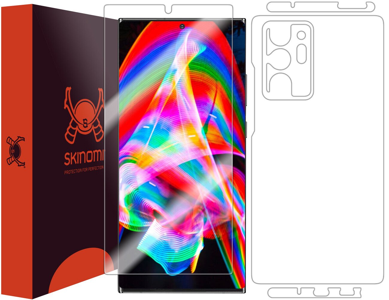 Skinomi Full Body Skin Protector Compatible with Samsung Galaxy Note 20 Ultra (6.9 inch) (Screen Protector + Back Cover) TechSkin Full Coverage Clear HD Film product image