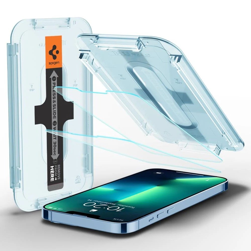 Spigen Tempered Glass Screen Protector [GlasTR EZ Fit] for iPhone 14 Plus / iPhone 13 Pro Max (6.7 inch) [2 Pack] product image