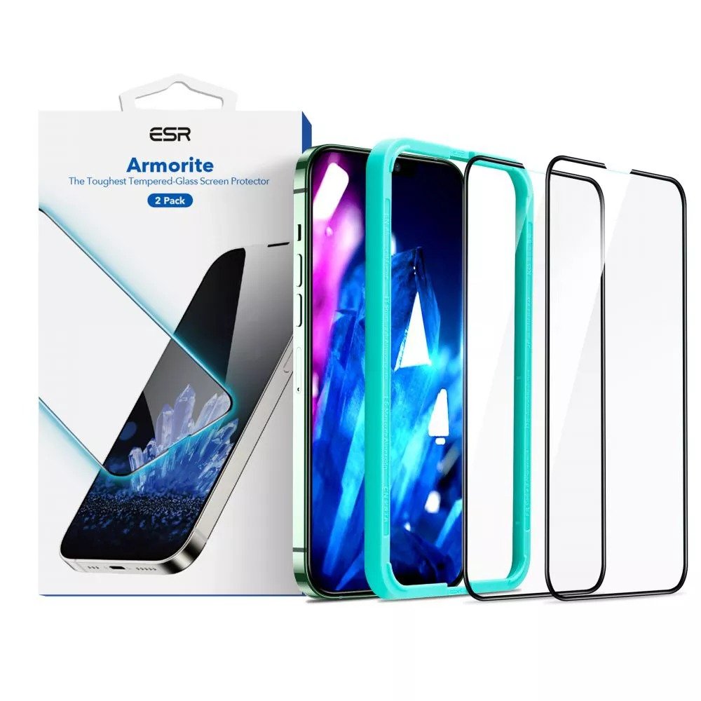 ESR Armorite Privacy Screen Protector for iPhone 13 Pro Max (3 Pack), Anti-Spy Tempered Glass with UltraFit Tray product image