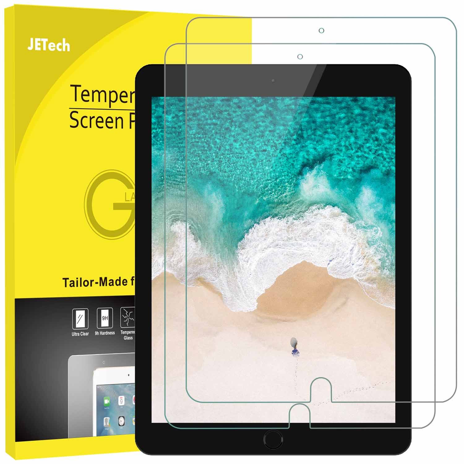 JETech Screen Protector for iPad (10.2-Inch, 2021/2020/2019 Model, 9/8/7 Generation), Tempered Glass Film, 2-Pack product image