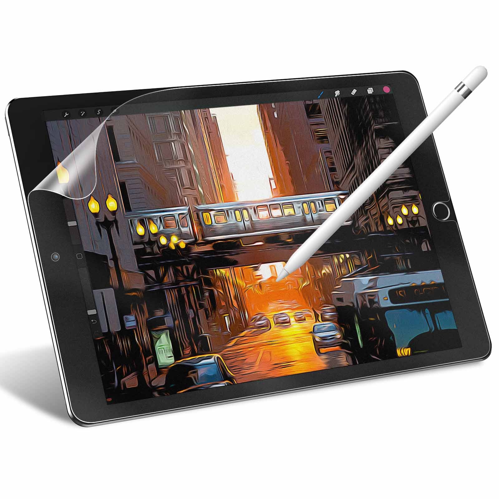 JETech Paper Screen Protector for iPad (10.2-Inch, 2021/2020/2019 Model, 9/8/7 Generation), Anti-Glare, Matte PET Paper Film for Drawing and Writing product image