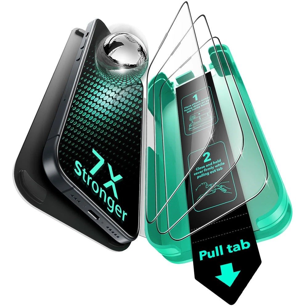 ESR 3-Pack Tempered Glass Screen Protector for iPhone 14 / 13 / 13 Pro, 9H Hardness, with Installation Frame product image
