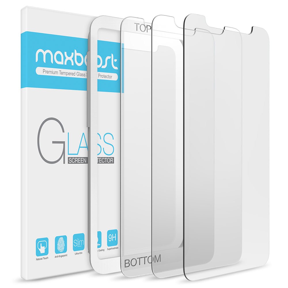 Maxboost Screen Protector for Apple iPhone Xs & iPhone X & iPhone 11 Pro (3 Packs, Clear) 0.25mm Tempered Glass Screen Protector with Advanced Clarity [3D Touch] Work w/Most Case 99% Touch Accurate product image