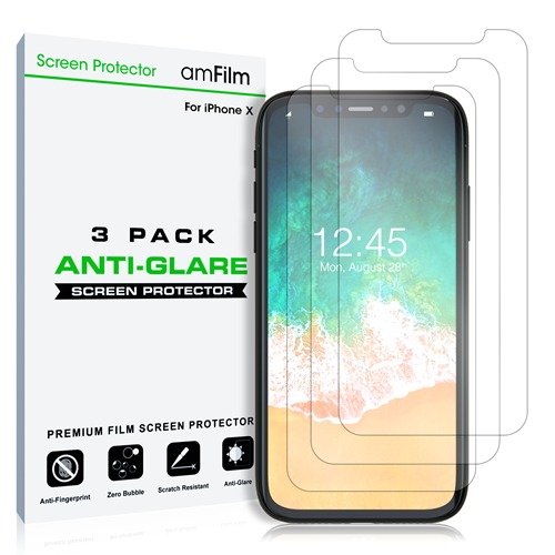 amFilm Screen Protector for iPhone 11 Pro/XS/X (5.8 Inch) (3 Pack) Anti-Glare Matte Flex Film PET Protector product image