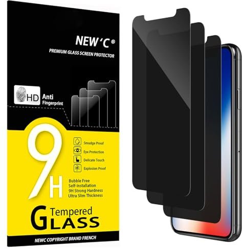NEW'C 3 Pack Privacy Screen Protector for iPhone 11 Pro, iPhone X and iPhone XS (5.8 inch) product image