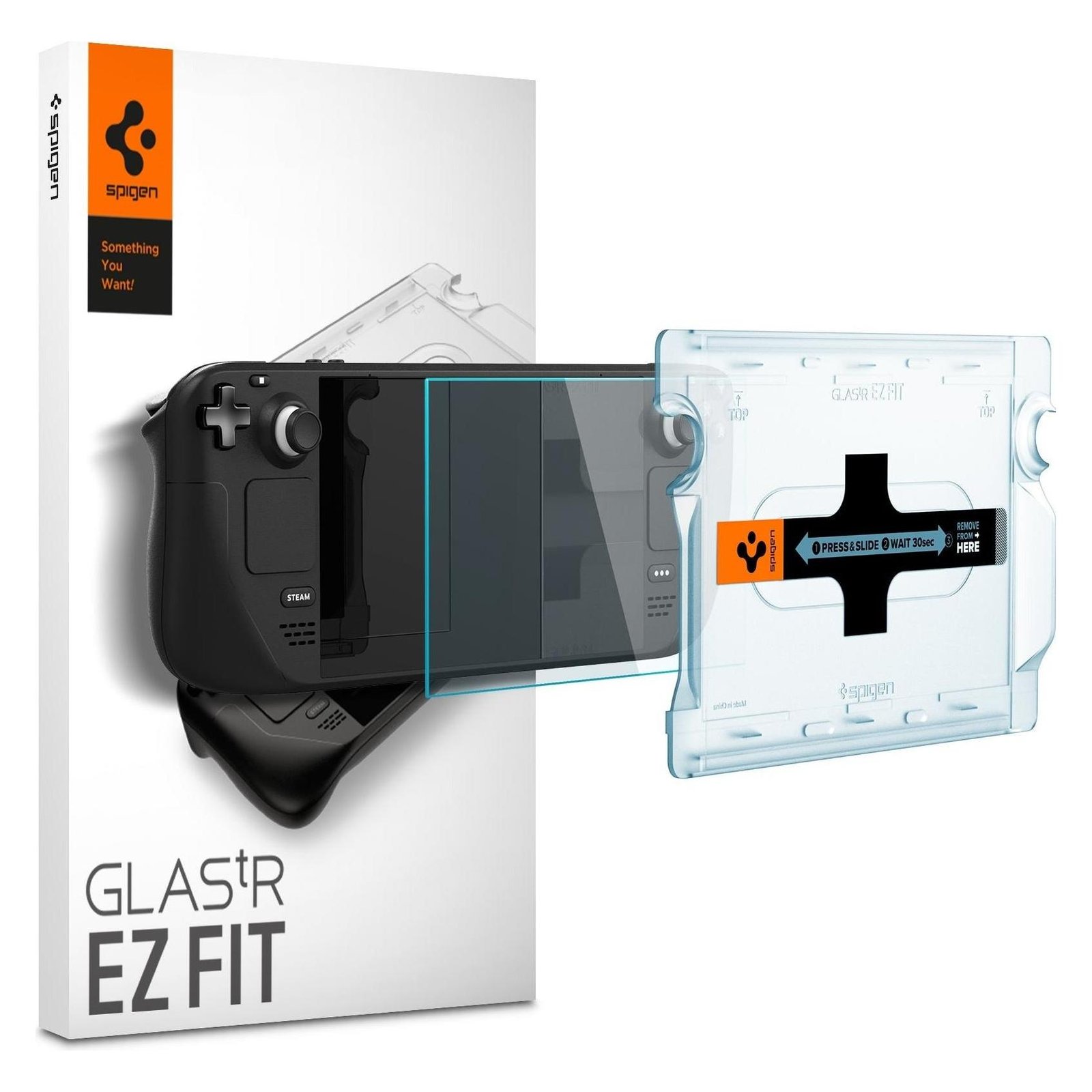 Spigen GlasTR EZ Fit Screen Protector for Steam Deck OLED, Case Friendly, Tempered Glass product image