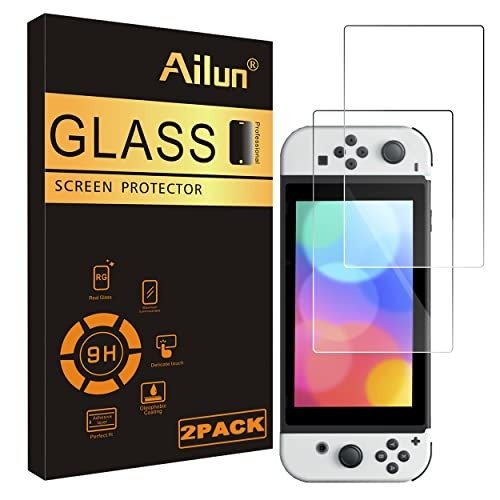 Ailun Tempered Glass Screen Protector for Nintendo Switch OLED Model 2021 [7 Inch] Anti Scratch 9H Hardness [2 Pack] product image