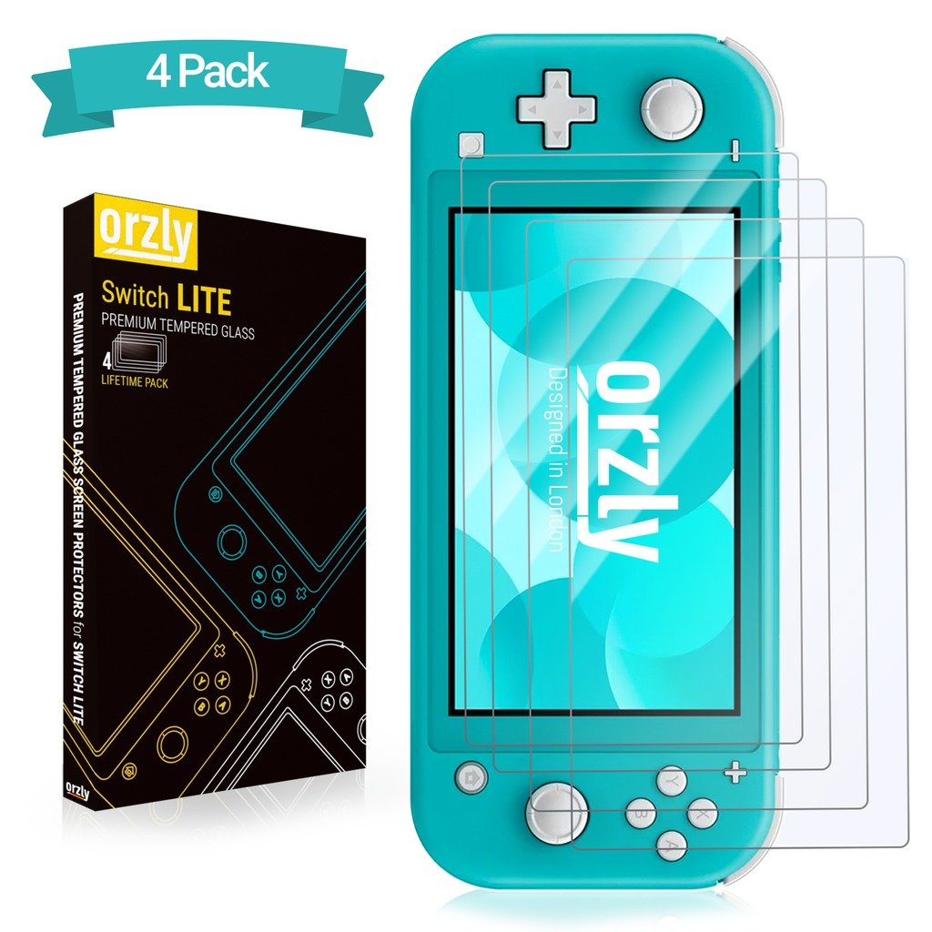 Orzly Tempered Glass Screen Protectors for Nintendo Switch Lite 2019 - 4 Pack product image