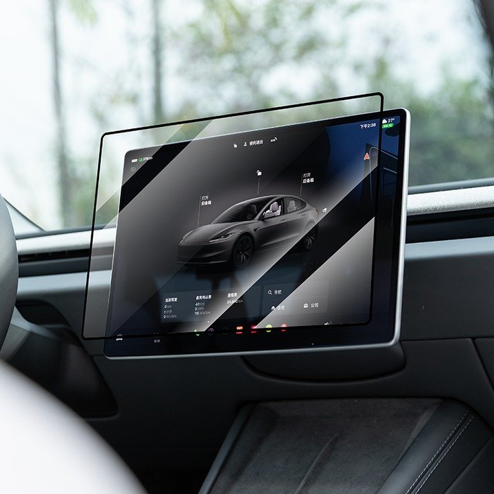 Tarrahow Tesla Matte Screen Protector for Model Y Juniper & Model 3 Highland [2024-2026] | 9H Tempered Glass, Anti-Glare Day/Night Driving, Anti-Scratch, Anti-Fingerprint, Bubble-Free Easy Installation Kit product image