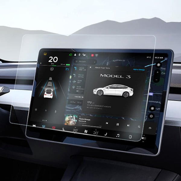 Wigoo Tesla Model Y & Model 3 Matte Screen Protector — 9H Tempered Glass with Alignment Kit for Model 3 (2017–2023) / Model Y (2020–2025), 15" product image