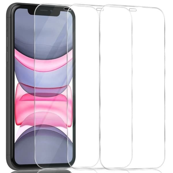 Mkeke Screen Protector for iPhone 11/XR, 3 Pack Tempered Glass [9H Hardness] [Easy Installation Frame] [Sensitive Touch] [HD Clear] for 6.1 inch product image