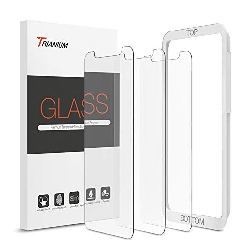 Trianium Tempered Glass Screen Protector Designed for Apple iPhone 11 (2019) / iPhone XR (2018), 3 Pack HD 0.25mm Glass 9H Film (w/Alignment Case Tool included) product image