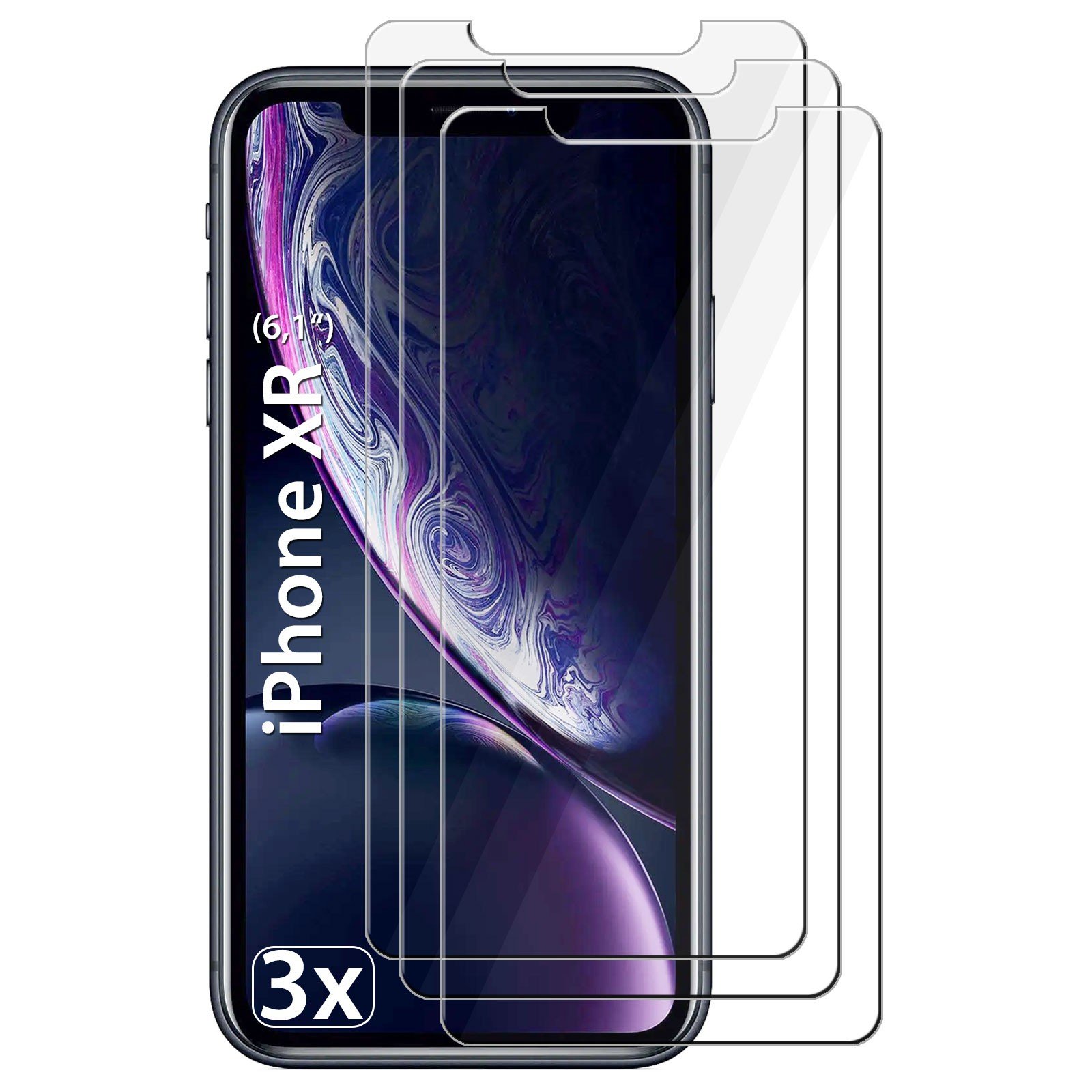AINOPE Screen Protector compatible with iPhone 11 & iPhone XR (6.1"), 3D Touch Clear [Full Coverage] [Easy to install] [Anti-Shatter] iPhone XR Tempered Glass Screen Protector (3 Packs) product image