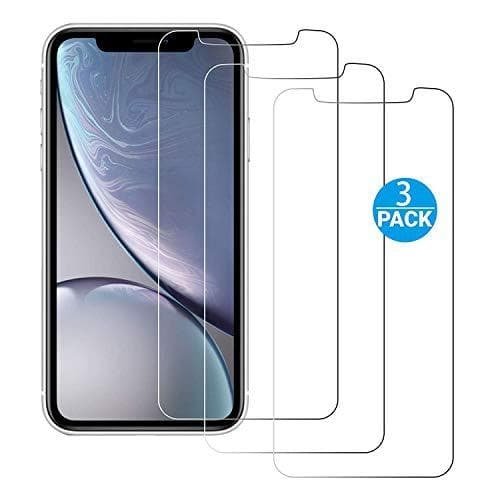 MANTO Screen Protector Compatible with iPhone 11 and iPhone XR 6.1 Inch Full Coverage Tempered Glass Film, 3D Touch, Anti Fingerprint, 3 Pack product image